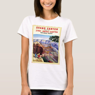 Camiseta Poster das viagens vintage do ~ do Grand Canyon