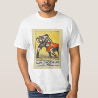 Poster das viagens vintage, rugby em Twickenham
