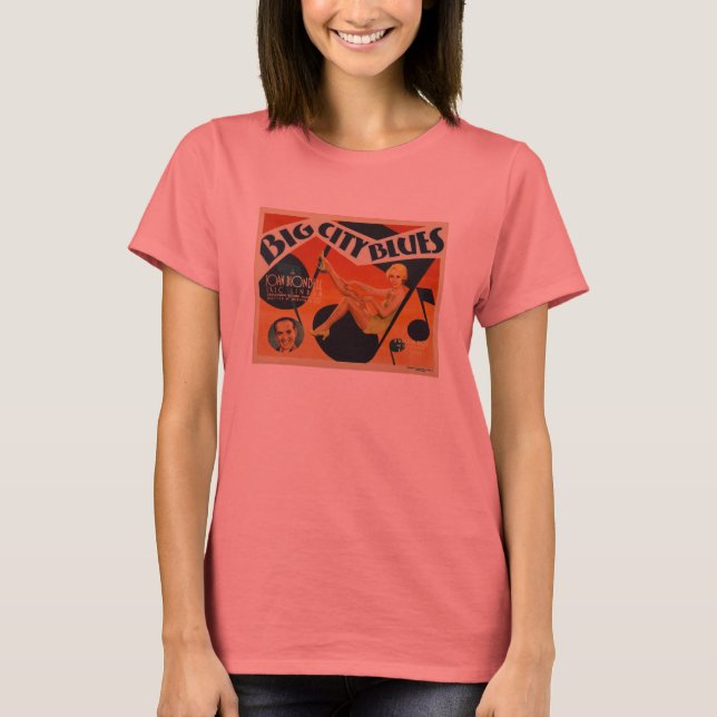 Camiseta poster de 1932 do filme a cores Joan Blondell (Frente)