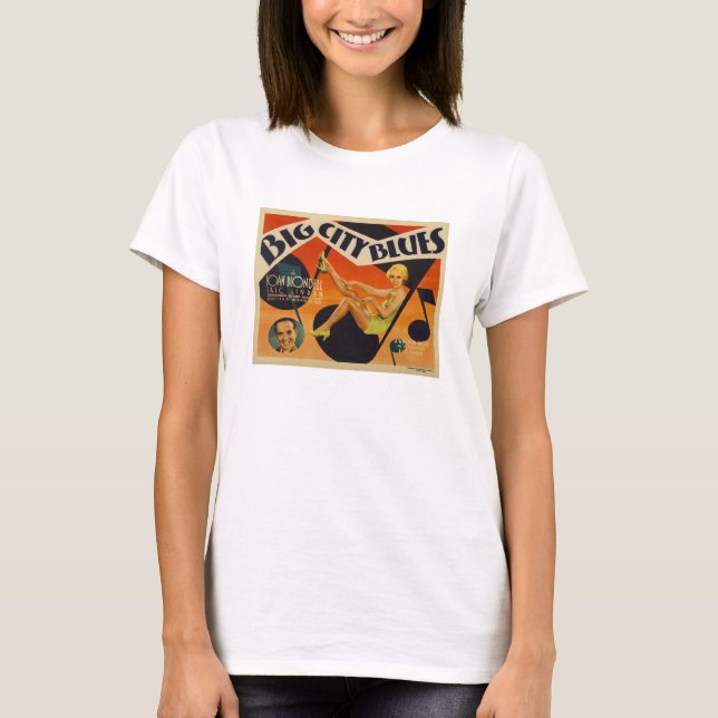 Camiseta poster de 1932 do filme a cores Joan Blondell (Frente)