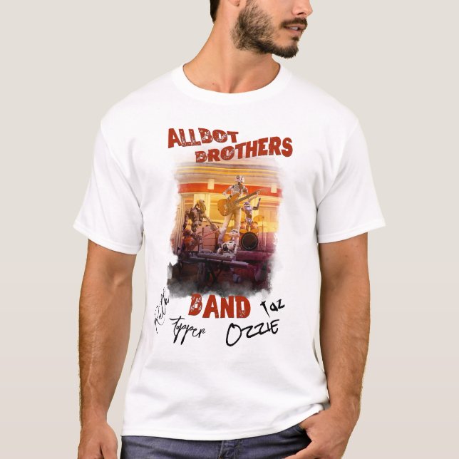 Camiseta Poster de Banda dos irmãos Allbot assinados (Frente)