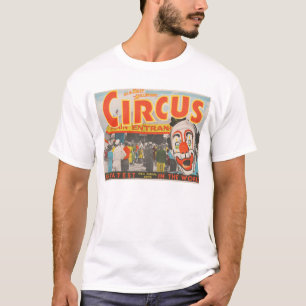 Camiseta Poster De Circo De Pessoas Que Entram No Topo Gran