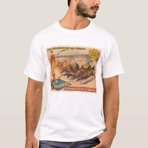 Camiseta Poster De Circo Vintage De Uma Corrida De Carruage