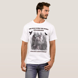 Camiseta Pôster de Citação de Leitura Angel Gothic Dark Aca
