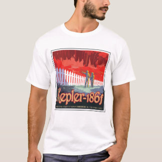 Camiseta Poster De Espaço Retroativo Do Kepler-186f.