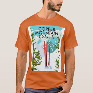 Camiseta Poster de Esqui da Montanha Copper Colorado