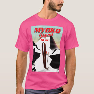 Camiseta poster de esqui myoko japan