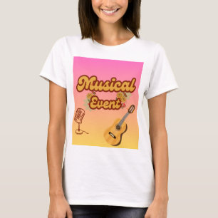 Camiseta Poster de Evento Musical Vibrante - Des Retroestét