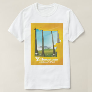 Camiseta Poster de férias do Parque Nacional de Yellowstone