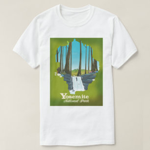 Camiseta Poster de férias do Parque Nacional de Yosemite.