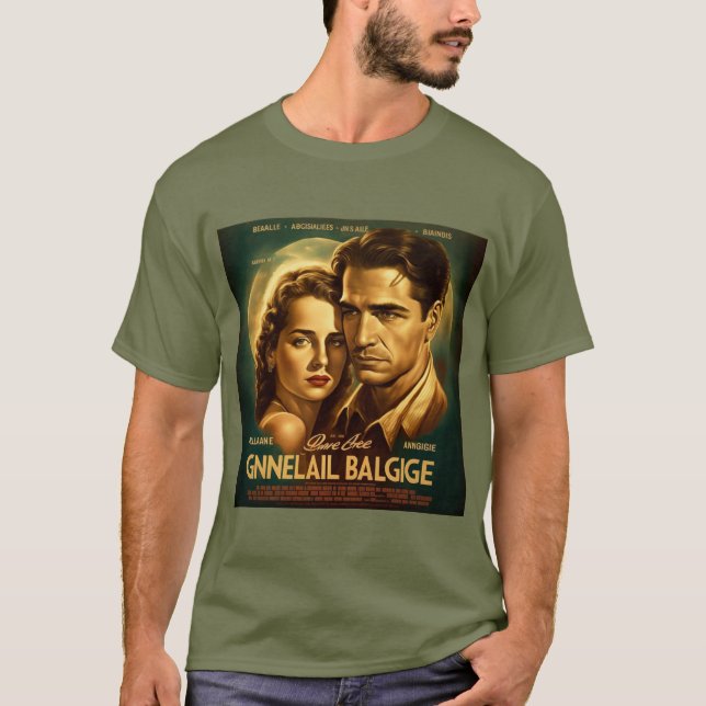 Camiseta Poster de Filme 1940s Vintage (Frente)