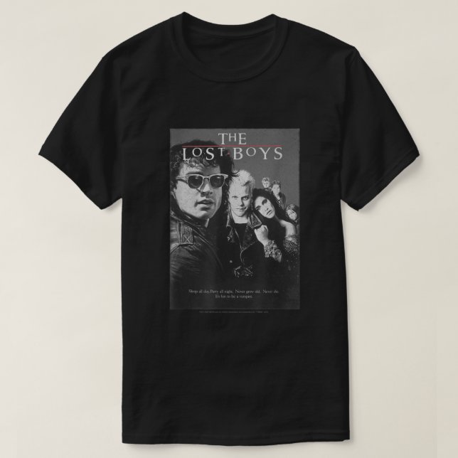 Camiseta Poster de Filme Branco Preto Shot Group dos Menino (Frente do Design)
