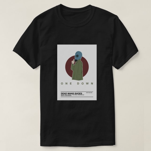 Camiseta Poster de filmes sobre Calçados de morto (Frente do Design)