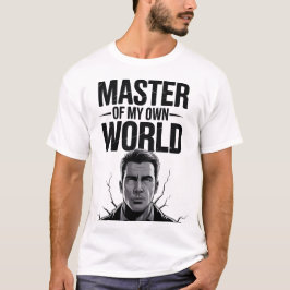 Camiseta Poster de Homem Confiante com Citação Motivacional