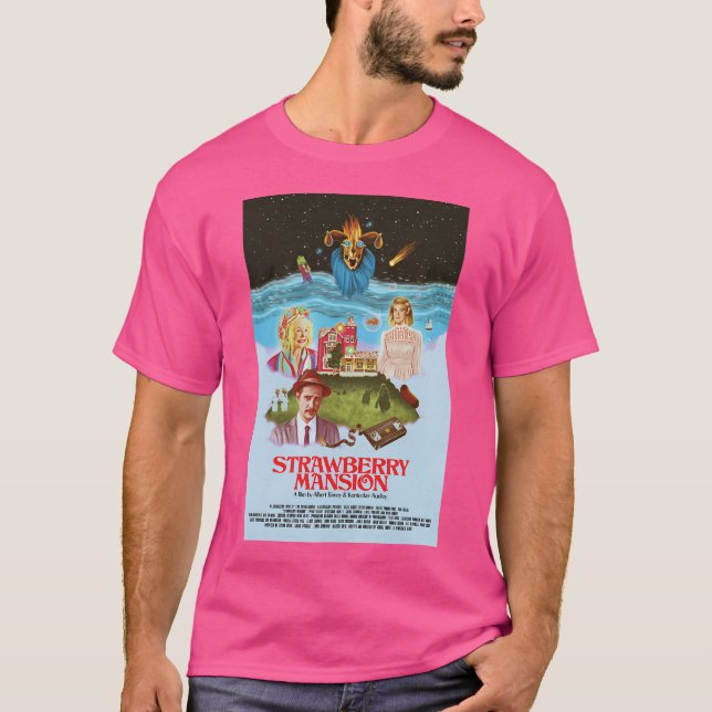 Camiseta Poster de Liberação da Mansão de Morango (Frente)