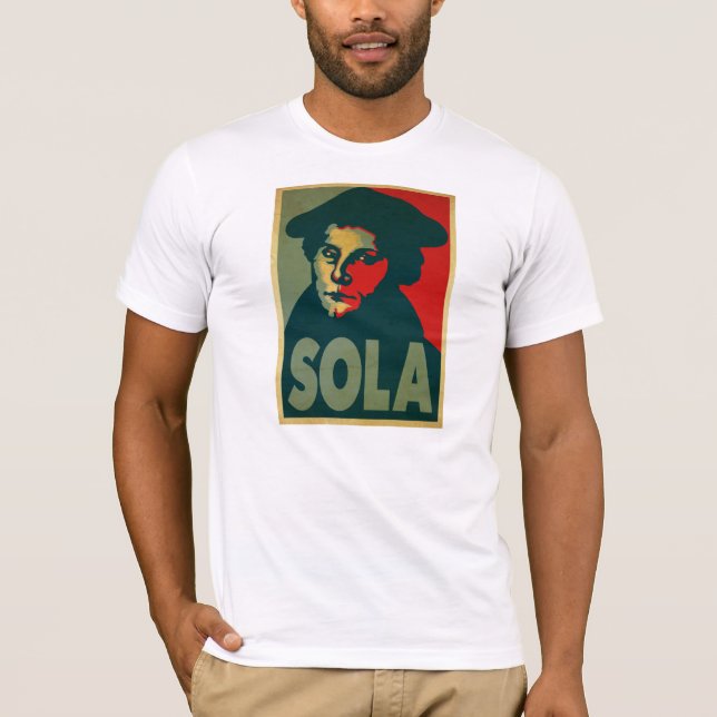 Camiseta Poster de Martin Luther "Sola" (Frente)