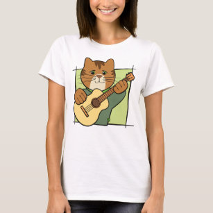 Camiseta Poster de Música de Guitarra de Cat