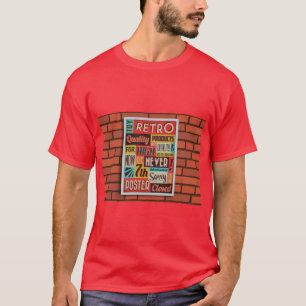 Camiseta Poster de parede de tijolos retrorreflectores