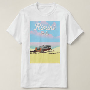 Camiseta poster de praia de Rimini