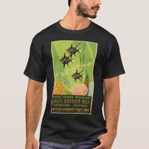 Camiseta Poster de Recife de Barreira de excelente da Austr