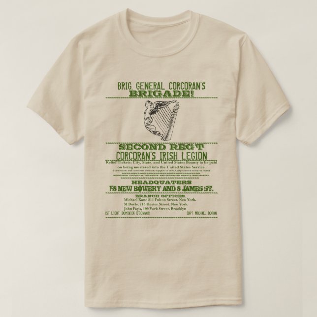 Camiseta Poster de Recrutamento da Guerra Civil Americana (Frente do Design)
