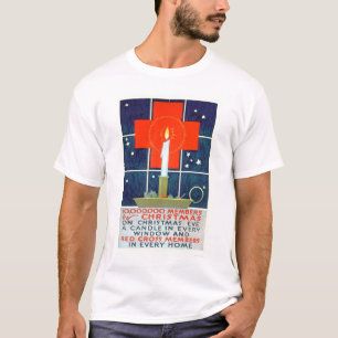 Camiseta Poster de recrutamento do Natal da cruz vermelha