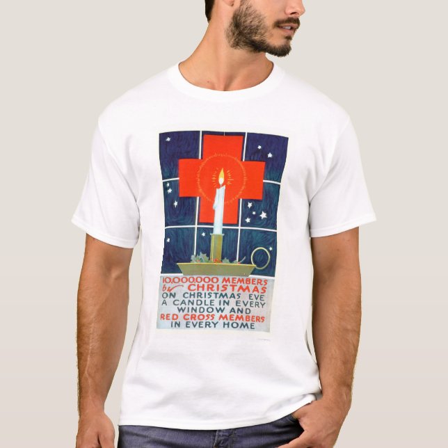 Camiseta Poster de recrutamento do Natal da cruz vermelha (Frente)