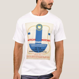 Camiseta Poster de recrutamento do serviço marítimo - WPA