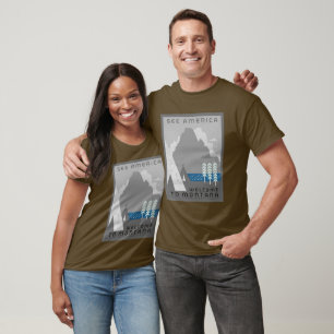 Camiseta Poster de viagens America Vintage Montana