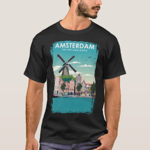 Camiseta Poster de viagens Amesterdã