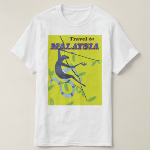 Camiseta poster de viagens ao estilo de vintage da Malásia