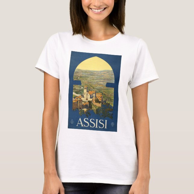 Camiseta Poster de viagens Assisi (Frente)