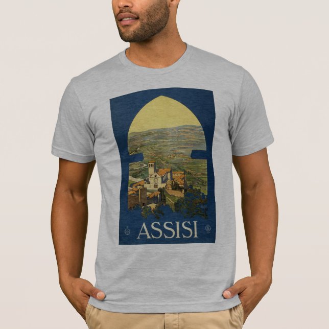 Camiseta Poster de viagens Assisi (Frente)