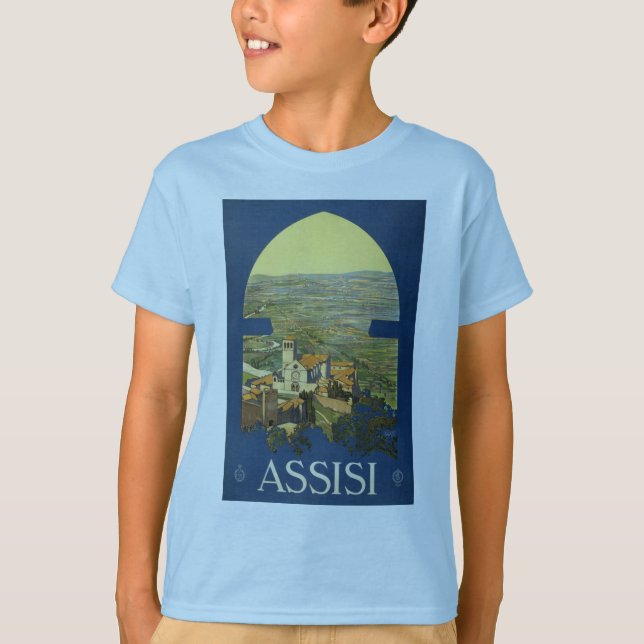 Camiseta Poster de viagens Assisi (Frente)