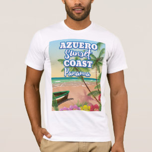 Camiseta Poster de viagens Azuero Sunset Costa Panamá Praia