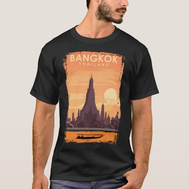 Camiseta Poster de viagens Banguecoque (Frente)
