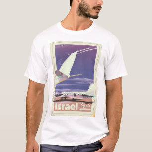 Camiseta Poster de viagens comercial do avião de