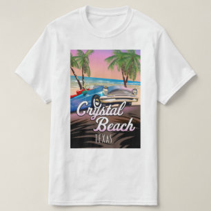 Camiseta poster de viagens Crystal Beach Texas