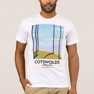Camiseta Poster de viagens da estrada de ferro da paisagem