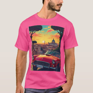 Camiseta Poster de viagens da Europa Retroativa