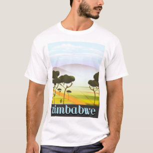 Camiseta Poster de viagens da paisagem do Zimbábue