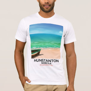 Camiseta Poster de viagens da praia de Hunstanton Norfolk
