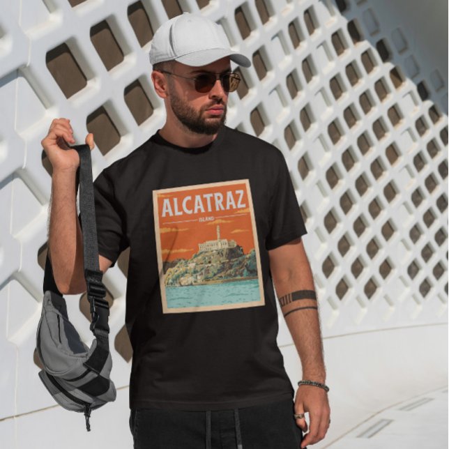 Camiseta Poster de viagens da prisão de Alcatraz (Criador carregado)