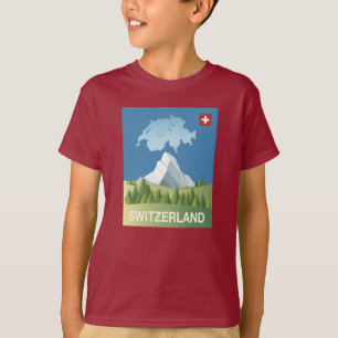 Camiseta Poster de viagens da suiça