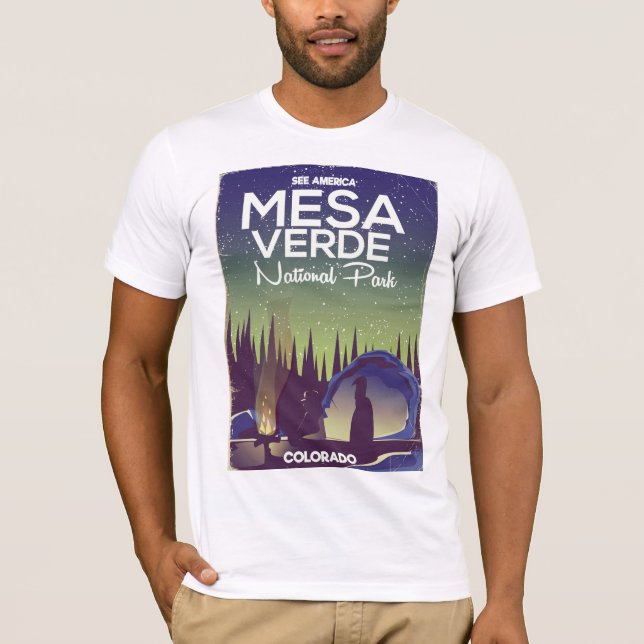 Camiseta Poster de viagens de acampamento do Parque Naciona (Frente)