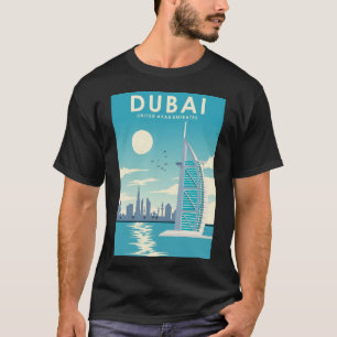 Camiseta Poster de viagens de arte viagens vintage de Dubai