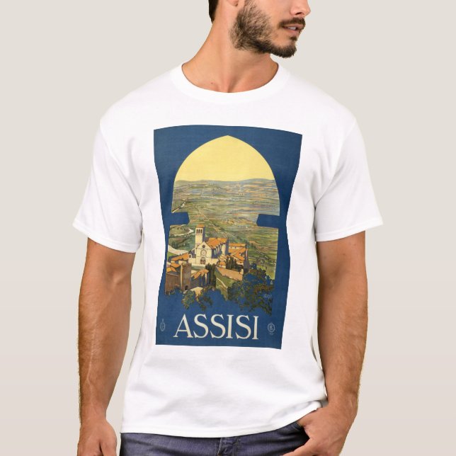 Camiseta Poster de viagens de Assisi (Frente)