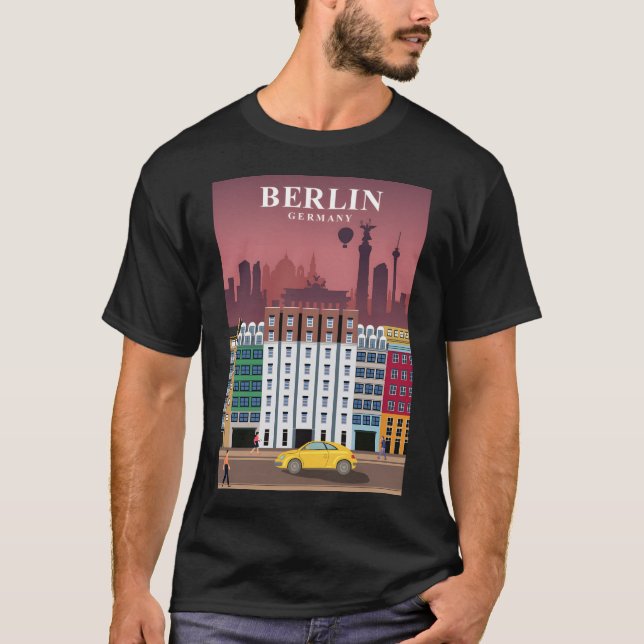 Camiseta Poster de viagens de Berlim (Frente)