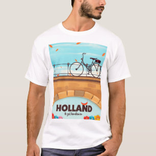 Camiseta Poster de viagens de bicicleta "Ik zal handhaven".