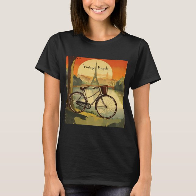 Camiseta Poster de viagens de bicicleta, personalizável em  (Frente)